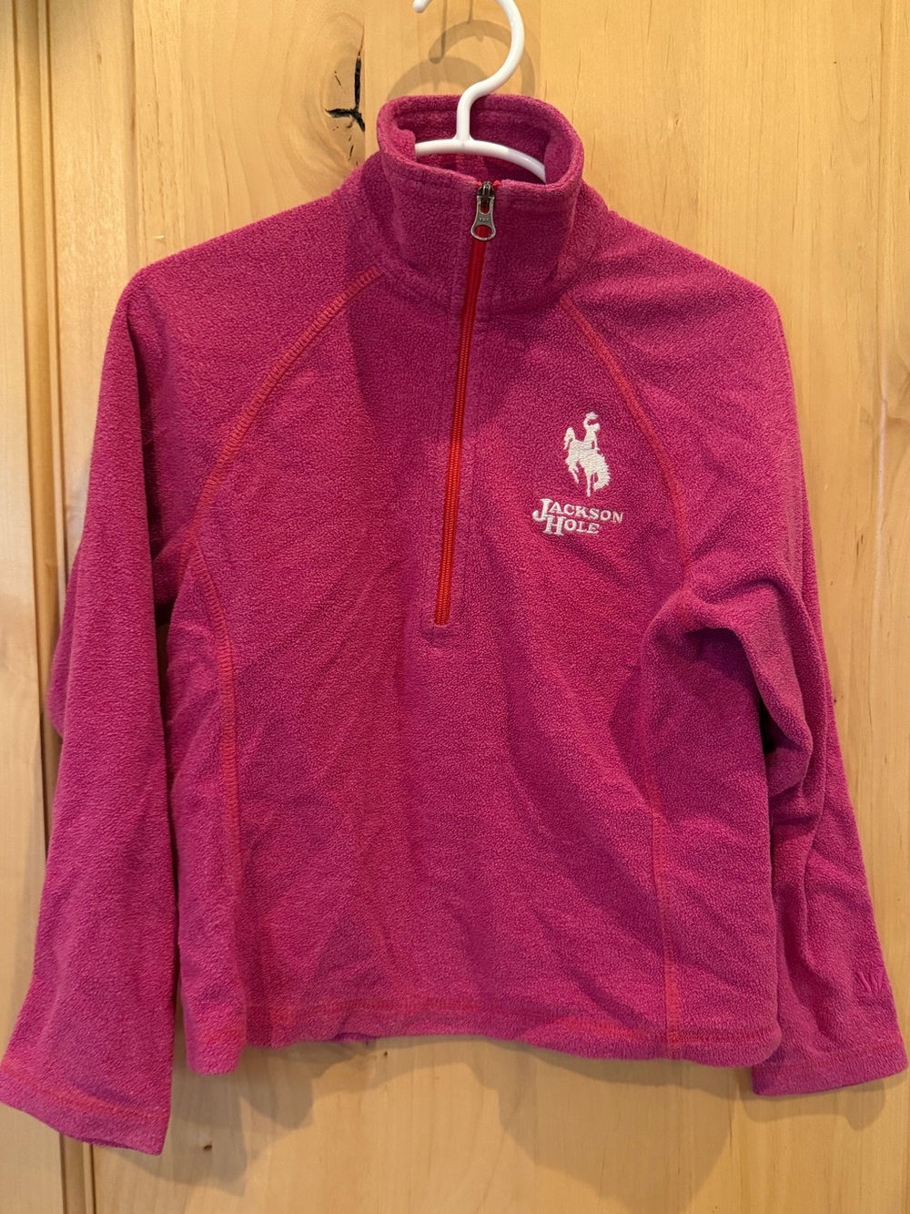 White Sierra Pink Half-Zip Fleece Pullover